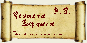 Miomira Bužanin vizit kartica